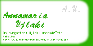 annamaria ujlaki business card